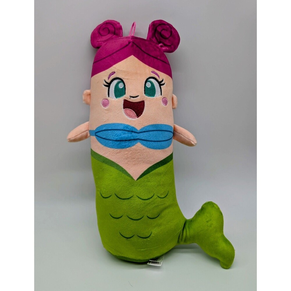 Good Stuff Mermaid Plush Pillow Stuffed Animal Pink Hair 13" Soft Squishy